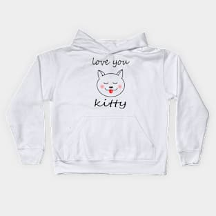 love you kitty Kids Hoodie